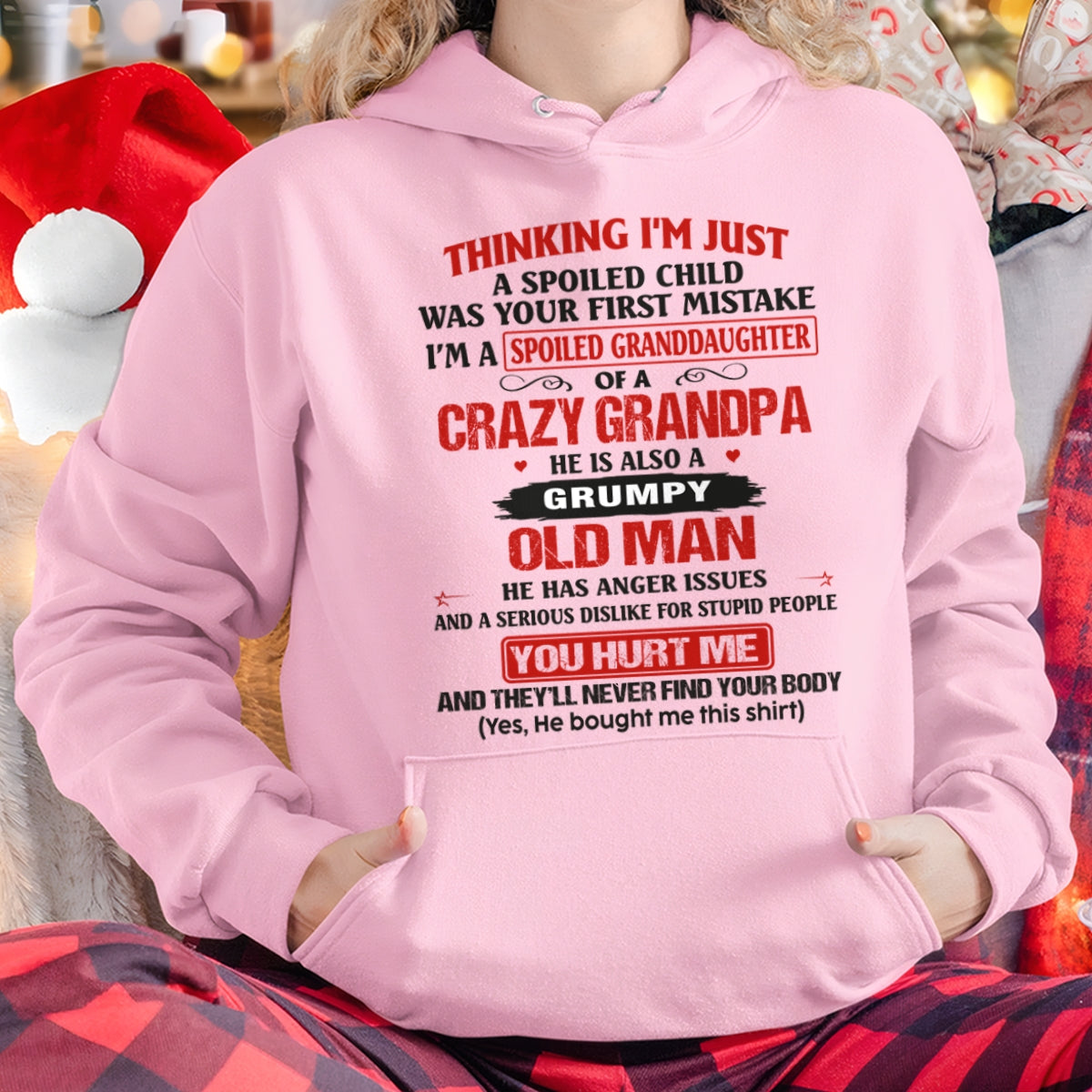 Spoiled Granddaughter of a Crazy Grandpa Shirt – Birthday Gift from Grandpa / Man - LUAN00 (SKU12-200-00)