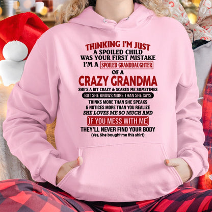 I'M A SPOILED GRANDDAUGHTER OF A CRAZY GRANDMA - From Grandma - NINA00 (SKU-GMD1-NTT00)