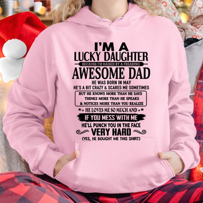 May - I'm Lucky Daughter - Gift for Daughter from Dad - LUAN05 (SKU-TLUCKYDD-05)