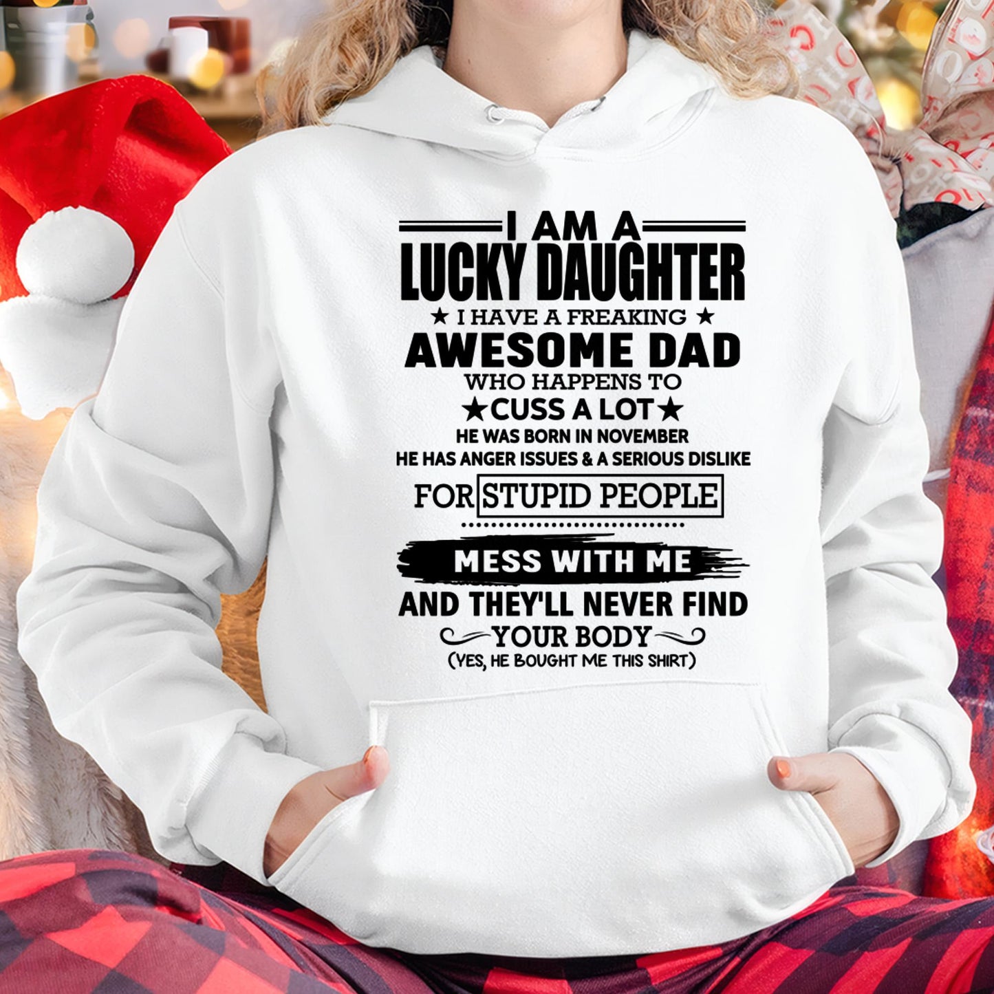 November - I'm Lucky Daughter - Gift for Daughter from Dad - LUAN11 (SKU-T1406DD-11)