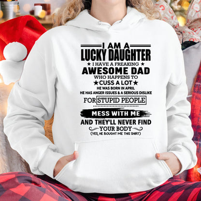 April - I'm Lucky Daughter - Gift for Daughter from Dad - LUAN04 (SKU-T1406DD-04)