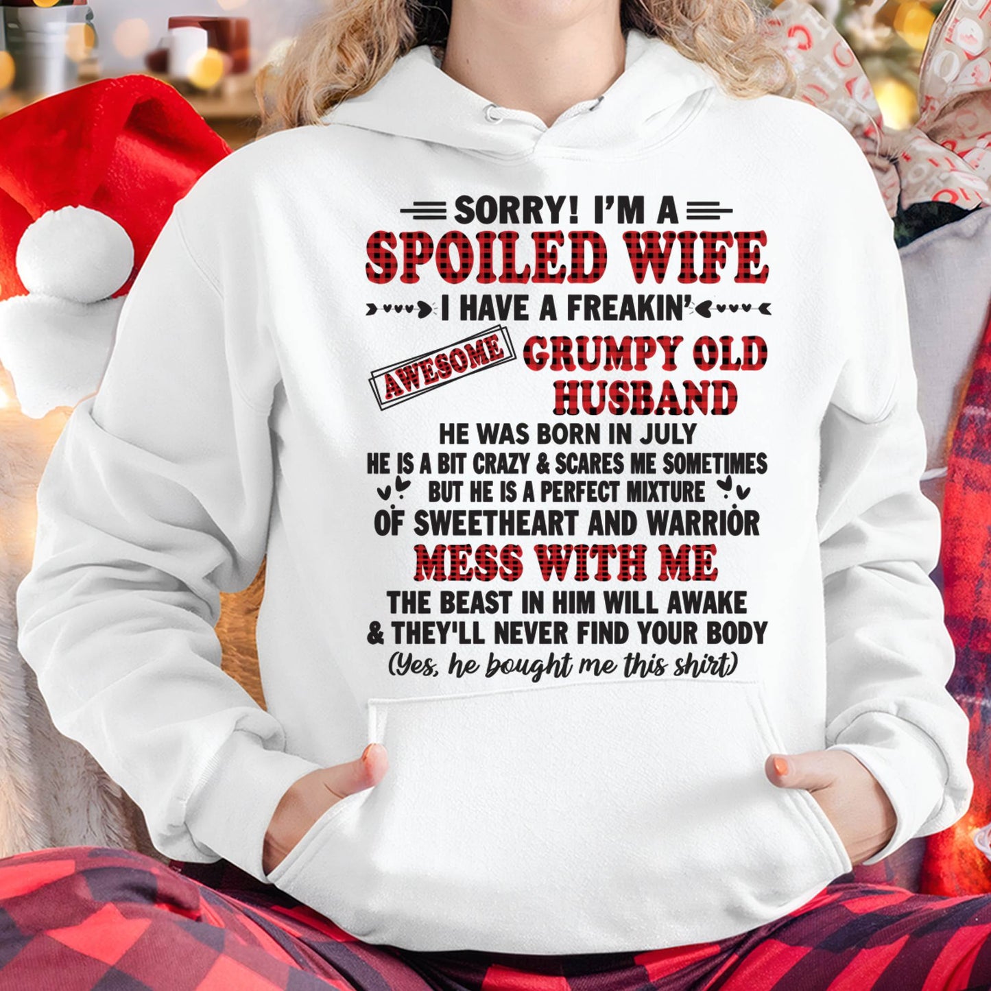 JULY - SPOILED WIFE OF AWESOME GRUMPY OLD HUSBAND - PERFECT GIFT  FROM HUSBAND - LUAN07 (SKU12-111-07)