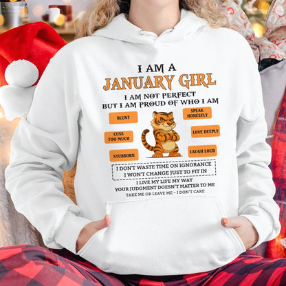 "I AM A JANUARY GIRL" - Birthday Gift For January Girls - FMA luan01 (SKU26T-01-62-01)