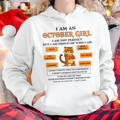 "I AM A OCTOBER GIRL" - Birthday Gift For October Girls - FMA luan10 (SKU26T-01-62-10)