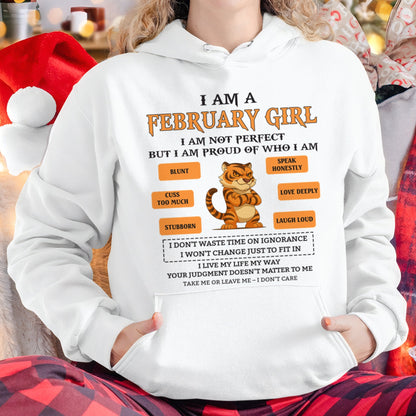 "I AM A FEBRUARY GIRL" - Birthday Gift For February Girls - FMA luan02 (SKU26T-01-62-02)