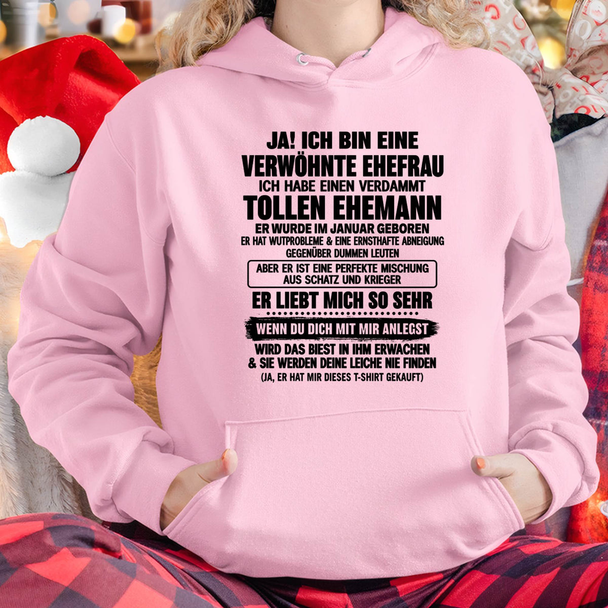JANUAR - VERWÖHNTE EHEFRAU - VERDAMMT TOLLER EHEMANN - SCHATZ & KRIEGER - PERFEKTES GESCHENK VOM EHEMANN AN SEINE FRAU - LUAN01 (SKU2609-325-01)