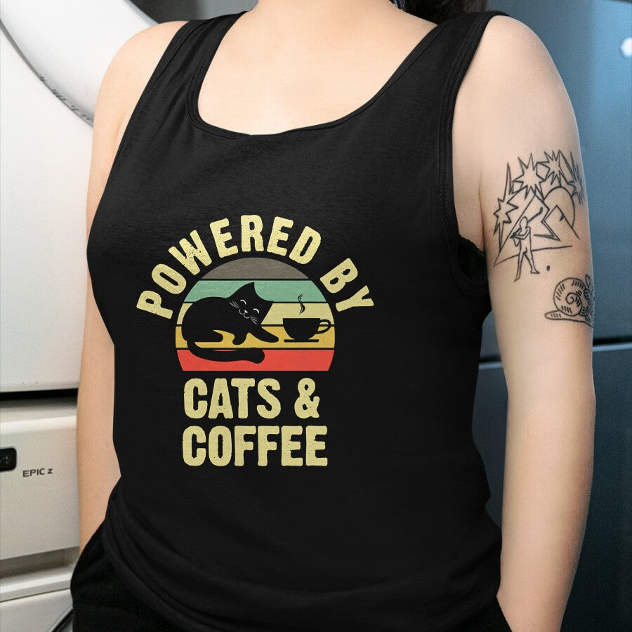 Cat Love Shirt, Funny Cat Lover Gift UnisexT-Shirt/Hoodie/Sweatshirt HLT00 - Cats & Coffee Lovers Funny vintage cat kitty kitten lover T-Shirt for Men Women Kids