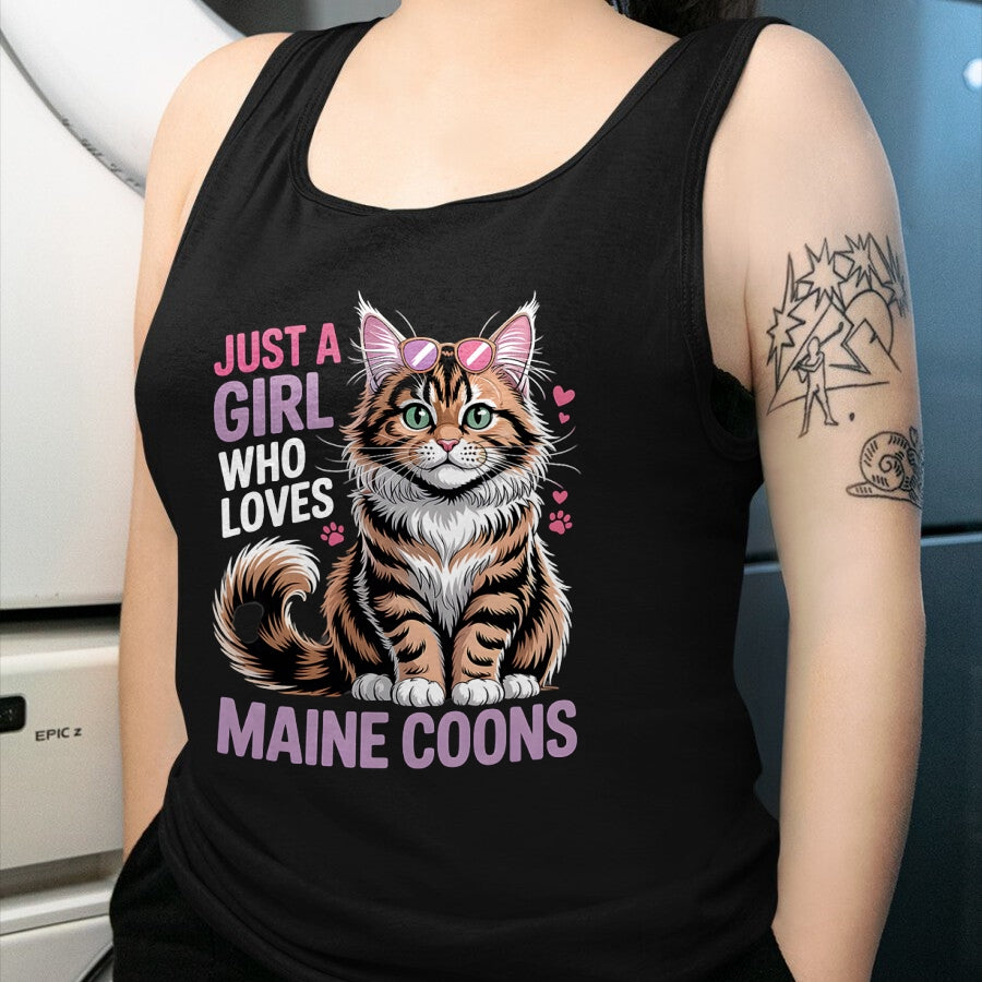 Cat Love Shirt, Funny Cat Lover Gift UnisexT-Shirt/Hoodie/Sweatshirt HLT00 - Girls Maine Coon T-Shirt