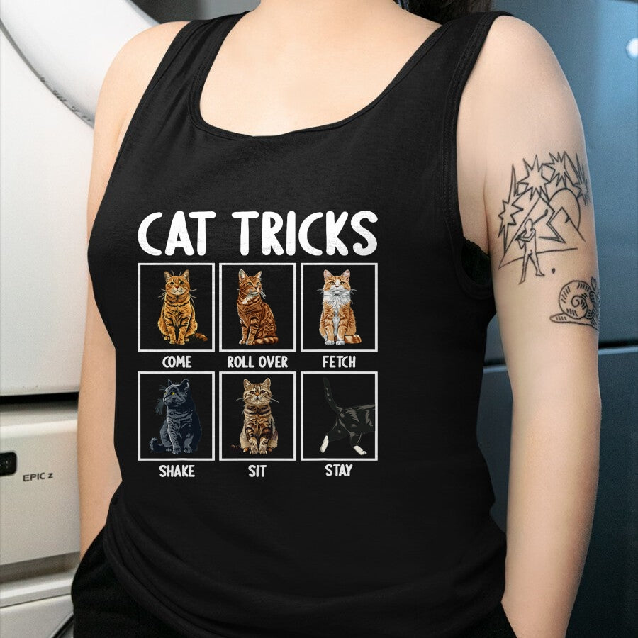 Cat Love Shirt, Funny Cat Lover Gift UnisexT-Shirt/Hoodie/Sweatshirt HLT00 - Cats Funny Cat Tricks T-Shirt, Small, Black