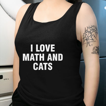 Cat Love Shirt, Funny Cat Lover Gift UnisexT-Shirt/Hoodie/Sweatshirt HLT00 - I Love Math and Cats T-Shirt
