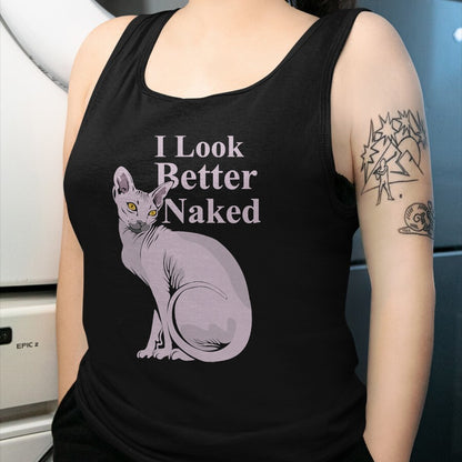 Cat Love Shirt, Funny Cat Lover Gift UnisexT-Shirt/Hoodie/Sweatshirt HLT00 - Sphynx Naked Funny Cat T-Shirt Kitten Gift T-Shirt
