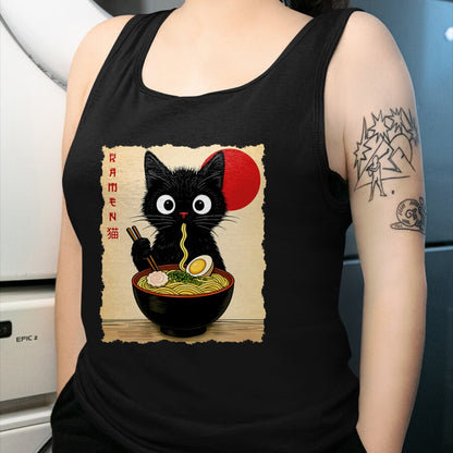 Cat Love Shirt, Funny Cat Lover Gift UnisexT-Shirt/Hoodie/Sweatshirt HLT00 - Anime Cat Ramen Japanese Funny Cat Graphic Tees Anime Gifts T-Shirt