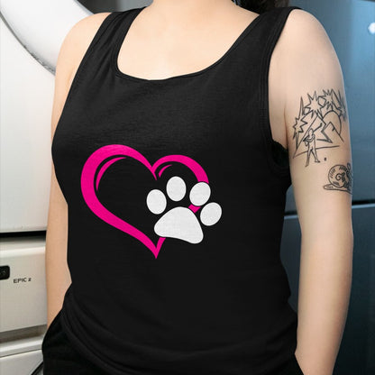 Cat Love Shirt, Funny Cat Lover Gift UnisexT-Shirt/Hoodie/Sweatshirt HLT00 - Cute I Love My Dog Puppy Cat Paw Heart T-Shirt (1)