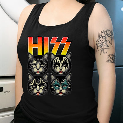 Cat Love Shirt, Funny Cat Lover Gift UnisexT-Shirt/Hoodie/Sweatshirt HLT00 - Retro Cat Rock Music Concert Band Hiss Funny Cat Kitten Love T-Shirt (1)