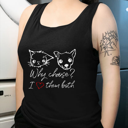 Cat Love Shirt, Funny Cat Lover Gift UnisexT-Shirt/Hoodie/Sweatshirt HLT00 - Cat and Dog Lover I Love Puppies and Kittens T-Shirt (1)