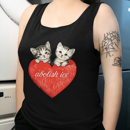 Cat Love Shirt, Funny Cat Lover Gift UnisexT-Shirt/Hoodie/Sweatshirt HLT00 - Abolish ICE, Cute Cat Valentine T-Shirt
