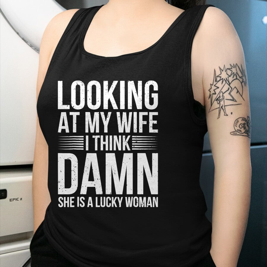 Best Husband Shirt, Wife and Husband Unisex T-Shirt/Hoodie/Sweatshirt HLT00 - Mens Funny Saying Graphic Tee Lucky Husband Sarcastic Humor T-Shirt