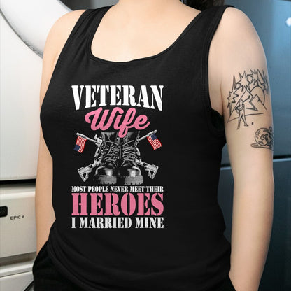 Best Husband Shirt, Wife and Husband Unisex T-Shirt/Hoodie/Sweatshirt HLT00 - Veteran Wife Married Mine Proud Military Veteran Husband T-Shirt