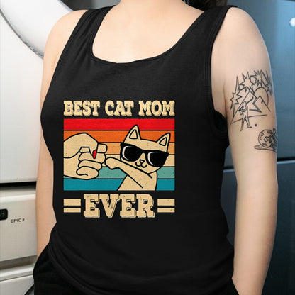 Cat Love Shirt, Funny Cat Lover Gift UnisexT-Shirt/Hoodie/Sweatshirt HLT00 - Best Cat Mom Ever Funny Vintage Kitten Lover Retro Women T-Shirt
