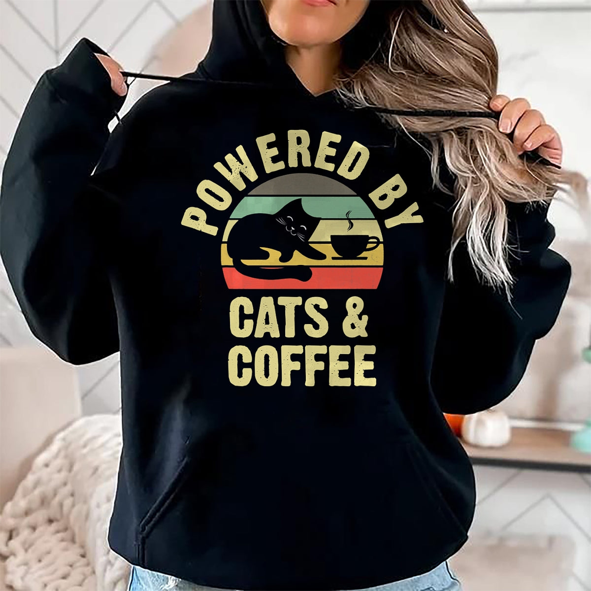 Cat Love Shirt, Funny Cat Lover Gift UnisexT-Shirt/Hoodie/Sweatshirt HLT00 - Cats & Coffee Lovers Funny vintage cat kitty kitten lover T-Shirt for Men Women Kids