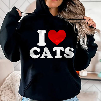 Cat Love Shirt, Funny Cat Lover Gift UnisexT-Shirt/Hoodie/Sweatshirt HLT00 - I Heart Cats - I Heart Cats I Love Cats T-Shirt