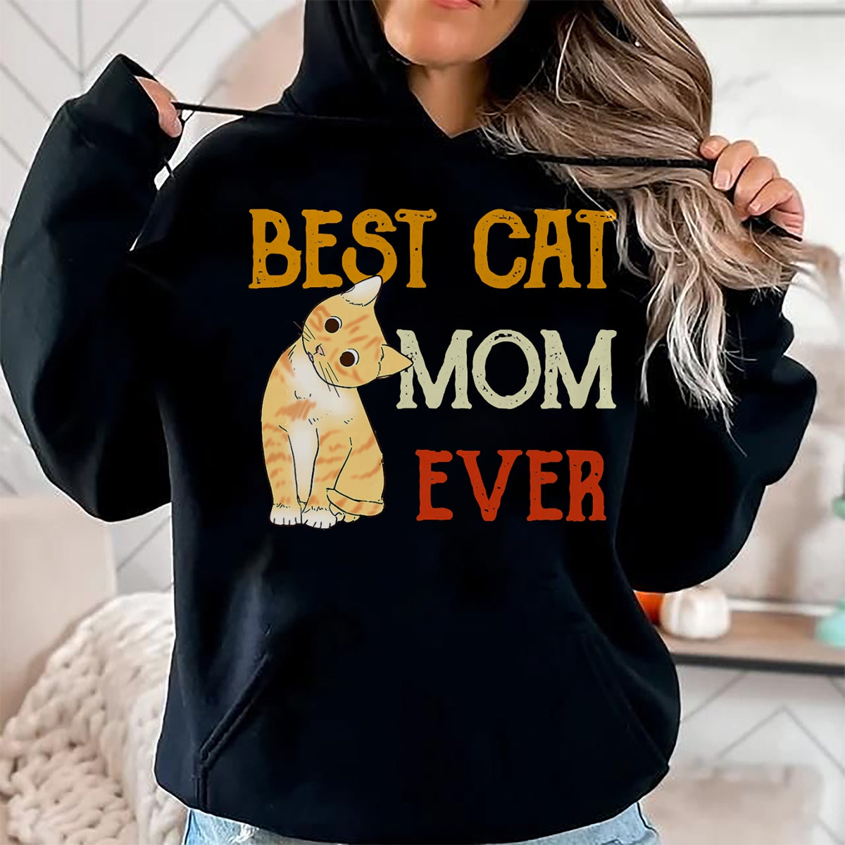Cat Love Shirt, Funny Cat Lover Gift UnisexT-Shirt/Hoodie/Sweatshirt HLT00 - Vintage cat Best cat mom Ever Meow with My cat Funny Kitty T-Shirt
