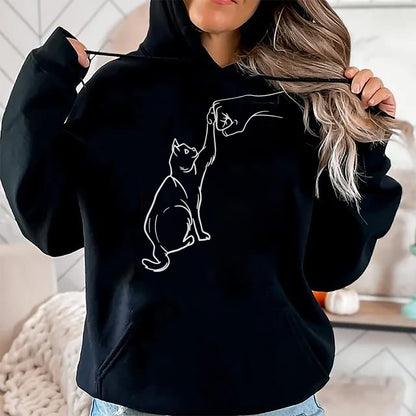 Cat Love Shirt, Funny Cat Lover Gift UnisexT-Shirt/Hoodie/Sweatshirt HLT00 - Funny Cat Best Friend Fist Bump Cat Lover T-Shirt