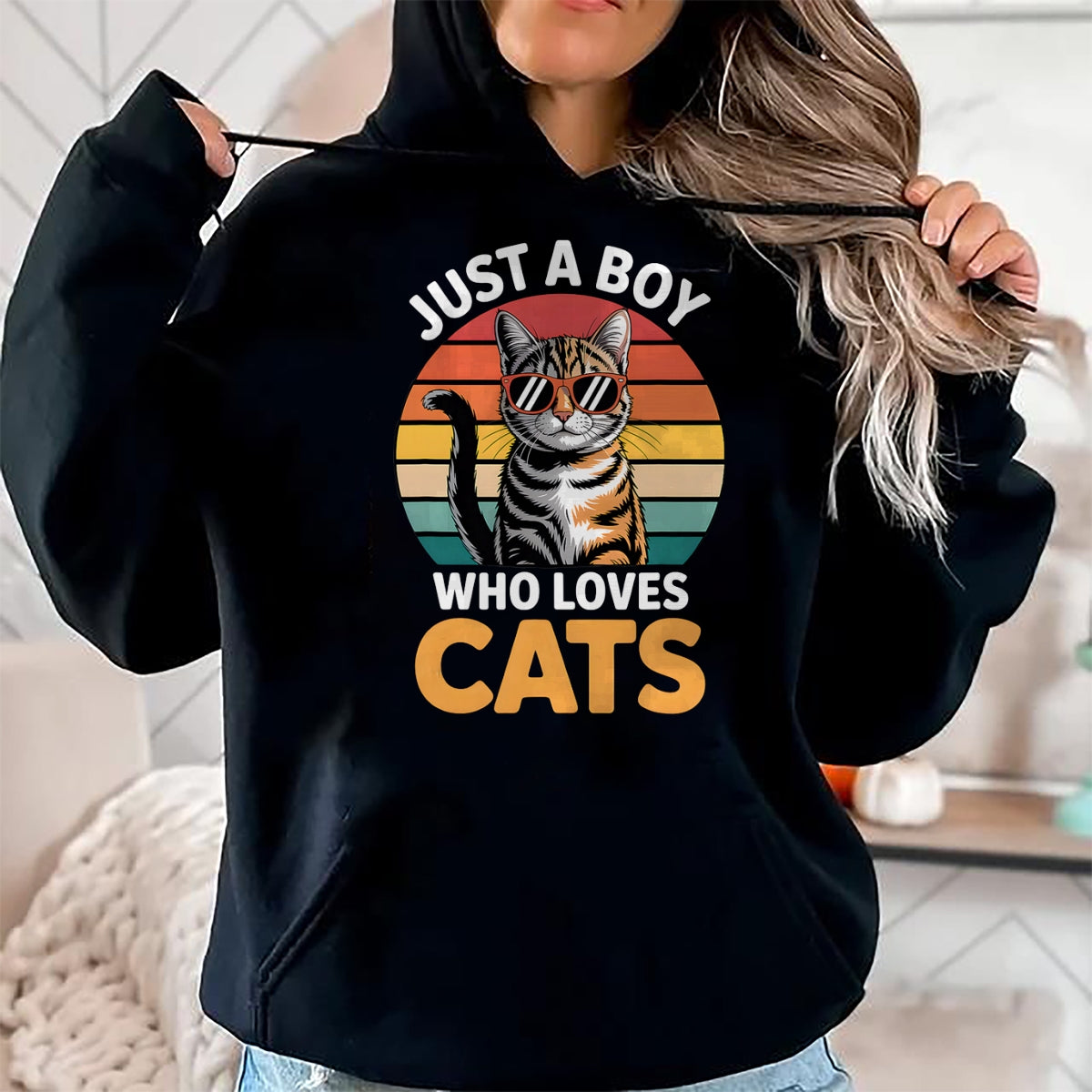 Cat Love Shirt, Funny Cat Lover Gift UnisexT-Shirt/Hoodie/Sweatshirt HLT00 - Boys Cat T-Shirt (1)