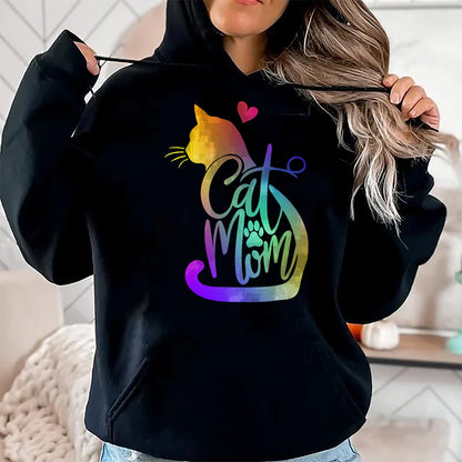 Cat Love Shirt, Funny Cat Lover Gift UnisexT-Shirt/Hoodie/Sweatshirt HLT00 - Cat Mom Cat Lover Cute Mother_s Day Mama I Love My Cat T-Shirt