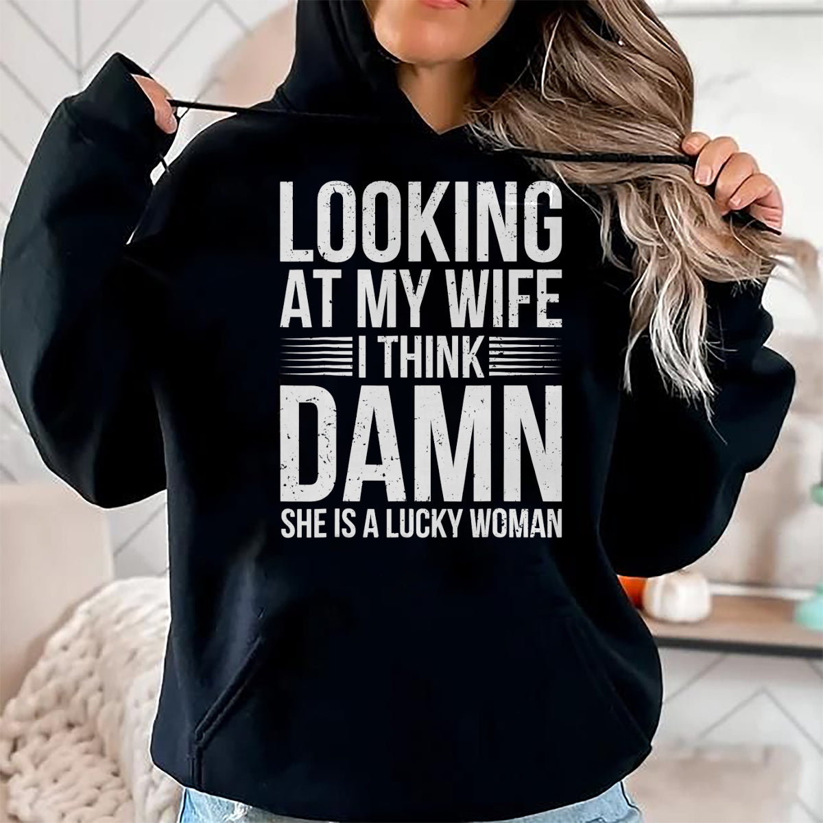 Best Husband Shirt, Wife and Husband Unisex T-Shirt/Hoodie/Sweatshirt HLT00 - Mens Funny Saying Graphic Tee Lucky Husband Sarcastic Humor T-Shirt