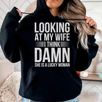 Best Husband Shirt, Wife and Husband Unisex T-Shirt/Hoodie/Sweatshirt HLT00 - Mens Funny Saying Graphic Tee Lucky Husband Sarcastic Humor T-Shirt
