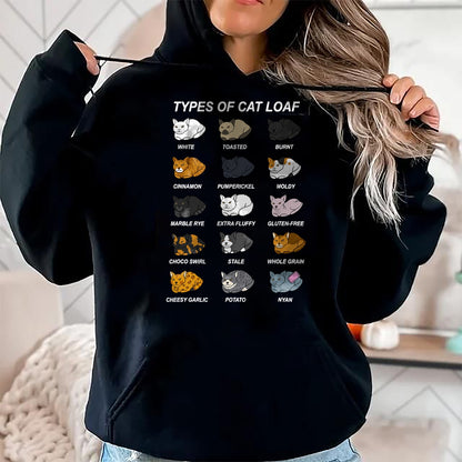 Cat Love Shirt, Funny Cat Lover Gift UnisexT-Shirt/Hoodie/Sweatshirt HLT00 - Cat Loaf Kitten Lover Funny Bread Baker Pastry Chef T-Shirt