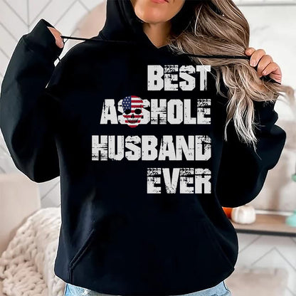 Best Husband Shirt, Wife and Husband Unisex T-Shirt/Hoodie/Sweatshirt HLT00 - Vintage Best Asshole Husband Ever Tshirt Husband Gift Idea