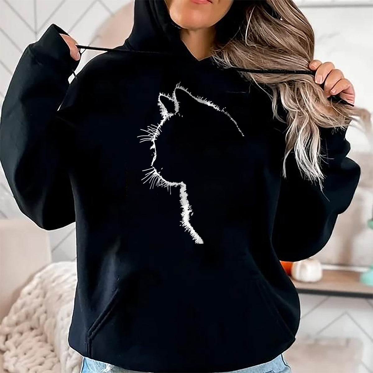 Cat Love Shirt, Funny Cat Lover Gift UnisexT-Shirt/Hoodie/Sweatshirt HLT00 - Cat Apparel Women with Cat Illustration T-Shirt Small