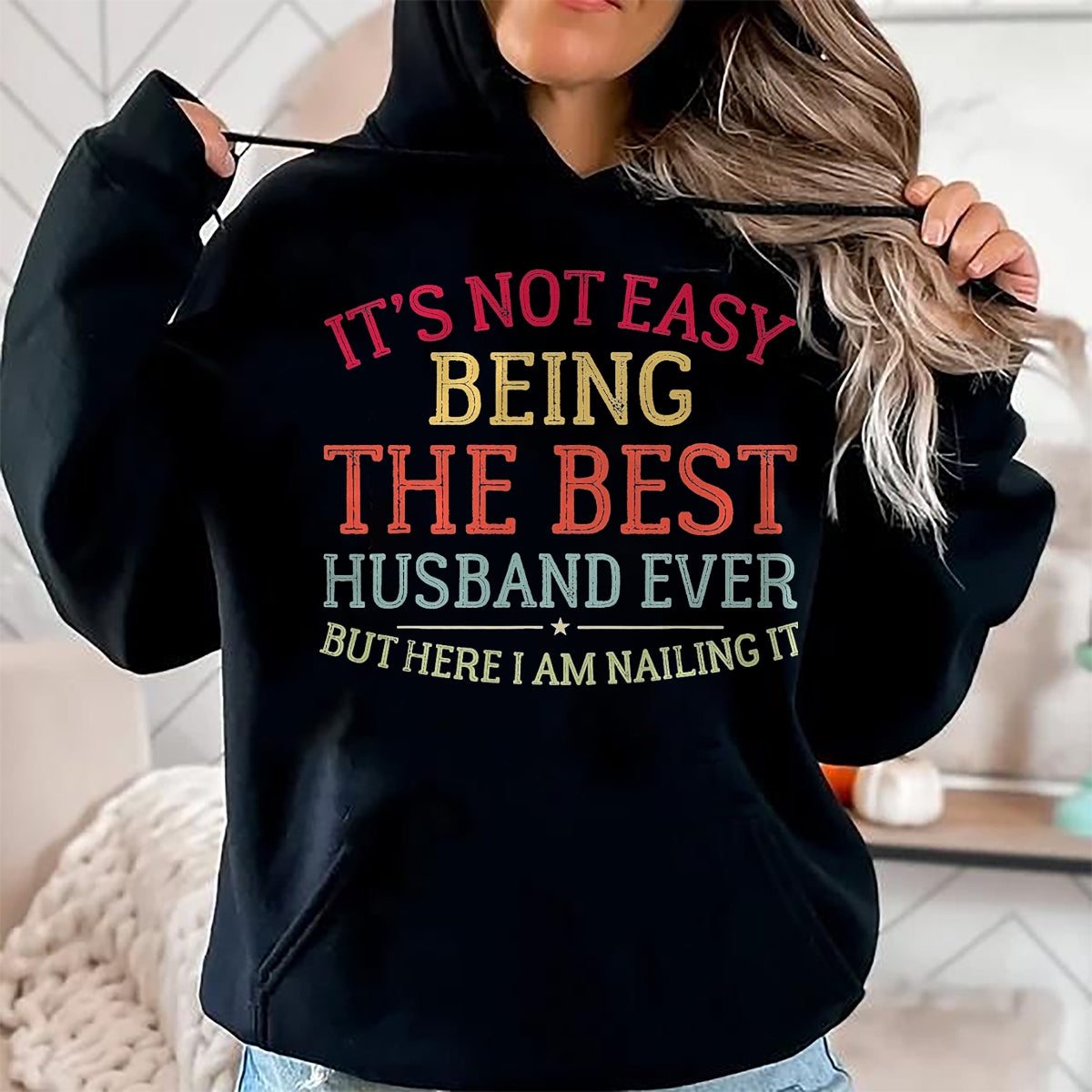 Best Husband Shirt, Wife and Husband Unisex T-Shirt/Hoodie/Sweatshirt HLT00 - It_s Not Easy Being The Best Husband Ever Funny Husband T-Shirt, Men, Black, 3X-Large