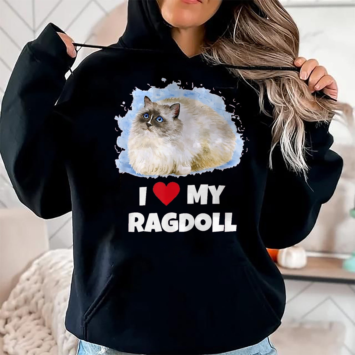 Cat Love Shirt, Funny Cat Lover Gift UnisexT-Shirt/Hoodie/Sweatshirt HLT00 - I Love My Ragdoll Cat T-Shirt T-Shirt, Girls, Red, Small