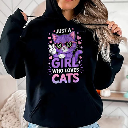 Cat Love Shirt, Funny Cat Lover Gift UnisexT-Shirt/Hoodie/Sweatshirt HLT00 - Girls Cat T-Shirt