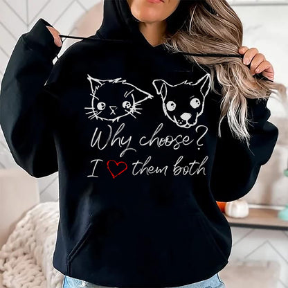 Cat Love Shirt, Funny Cat Lover Gift UnisexT-Shirt/Hoodie/Sweatshirt HLT00 - Cat and Dog Lover I Love Puppies and Kittens T-Shirt (1)