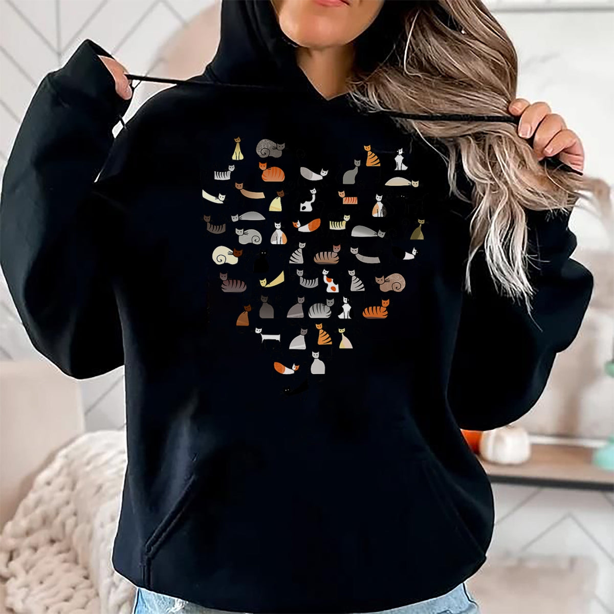 Cat Love Shirt, Funny Cat Lover Gift UnisexT-Shirt/Hoodie/Sweatshirt HLT00 - 50 Cats Fifty Multicolor Cats women_s T-Shirt