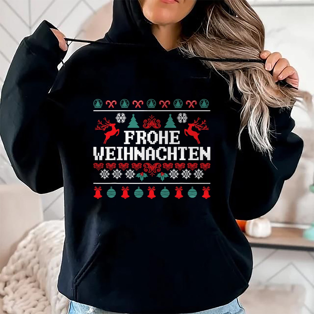 Frohe Weihnachten German Merry Christmas Holidays Germany T-Shirt - Christmas Unisex T-Shirt/Hoodie/Sweatshirt - LUAN00