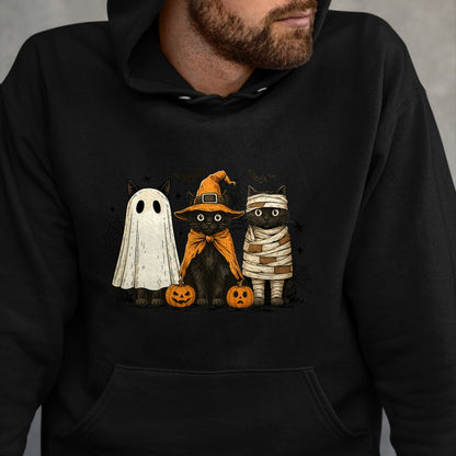 Cat Love Shirt, Funny Cat Lover Gift UnisexT-Shirt/Hoodie/Sweatshirt HLT00 - Retro Black Cat Witch Scary Halloween Pumpkin Women Men Kids T-Shirt