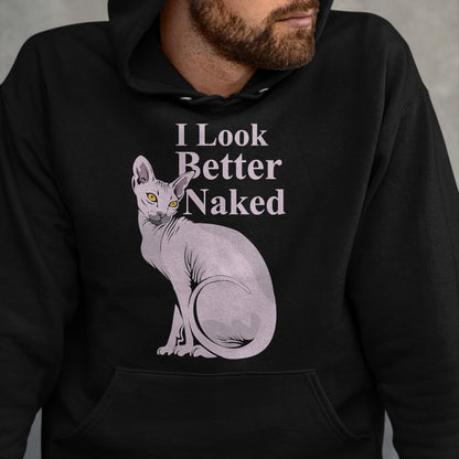 Cat Love Shirt, Funny Cat Lover Gift UnisexT-Shirt/Hoodie/Sweatshirt HLT00 - Sphynx Naked Funny Cat T-Shirt Kitten Gift T-Shirt