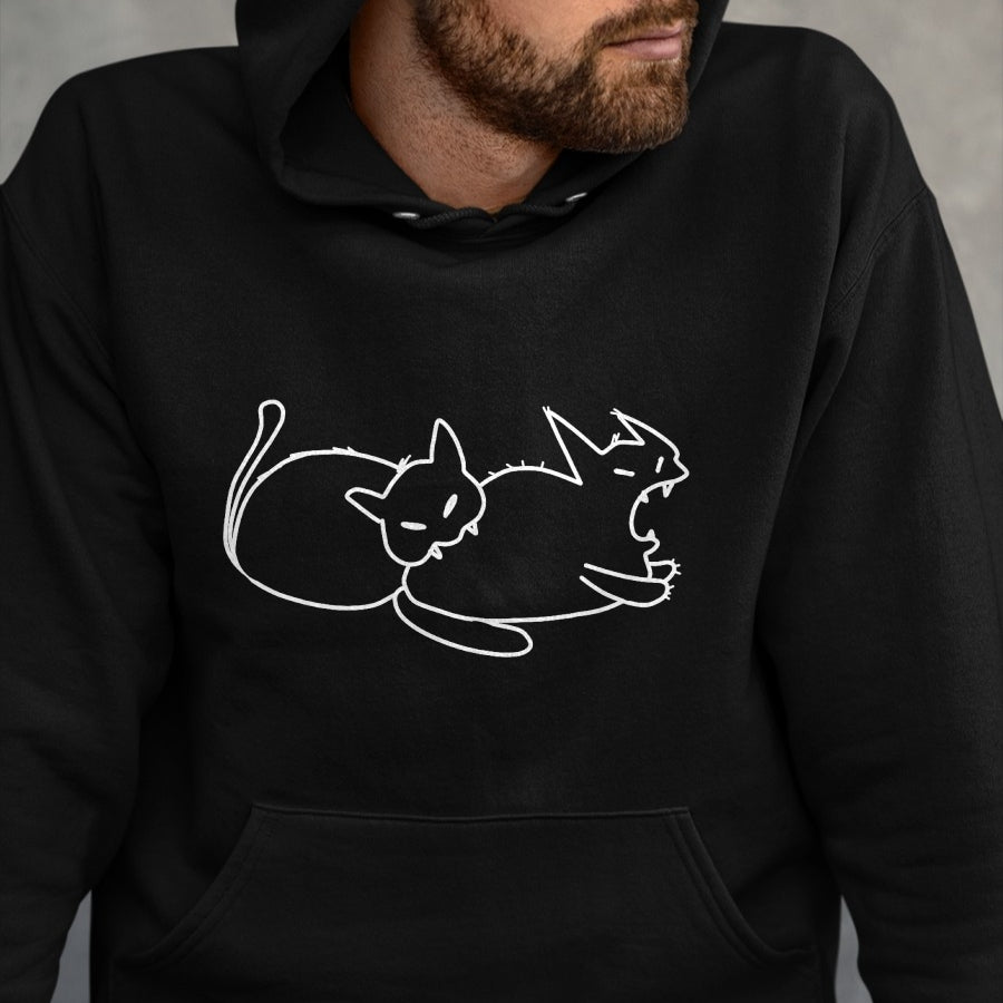 Cat Love Shirt, Funny Cat Lover Gift UnisexT-Shirt/Hoodie/Sweatshirt HLT00 - Funny Cat Biting Cat from Butt Cats Love Cat Biting Cat T-Shirt