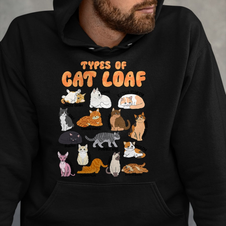 Cat Love Shirt, Funny Cat Lover Gift UnisexT-Shirt/Hoodie/Sweatshirt HLT00 - Types of Cat Loaf Cute Teen Girl Tabby Tuxedo Cat Mom Funny T-Shirt