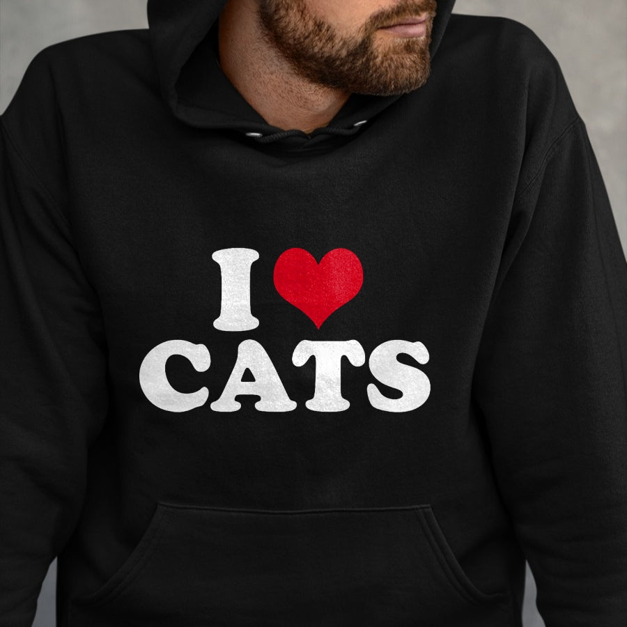 Cat Love Shirt, Funny Cat Lover Gift UnisexT-Shirt/Hoodie/Sweatshirt HLT00 - I Love Cats Cat T-Shirt