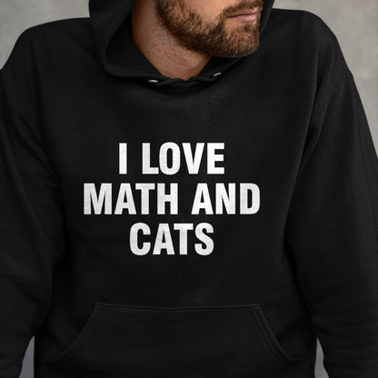 Cat Love Shirt, Funny Cat Lover Gift UnisexT-Shirt/Hoodie/Sweatshirt HLT00 - I Love Math and Cats T-Shirt