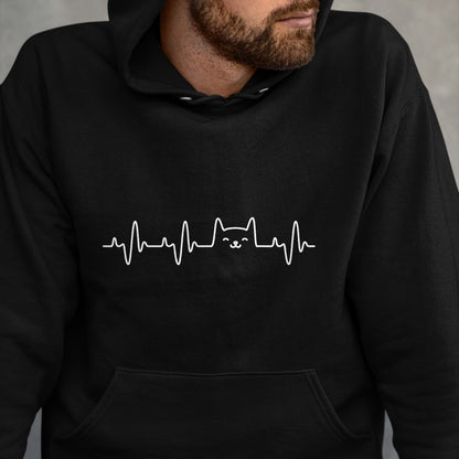 Cat Love Shirt, Funny Cat Lover Gift UnisexT-Shirt/Hoodie/Sweatshirt HLT00 - Cat Heartbeat Love Cats Women_s Girls Cat Lover T-Shirt (1)