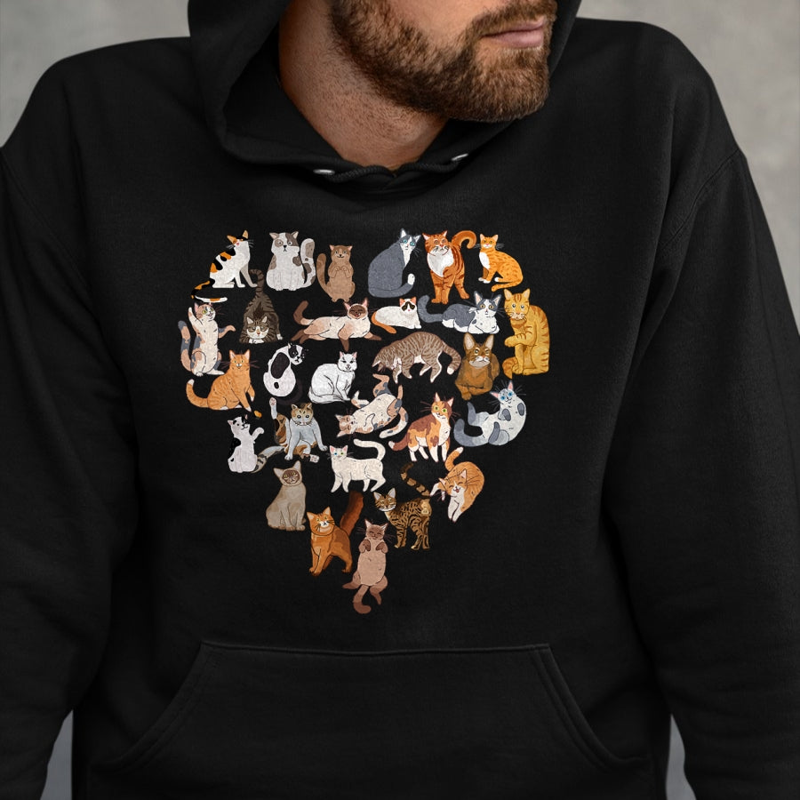 Cat Love Shirt, Funny Cat Lover Gift UnisexT-Shirt/Hoodie/Sweatshirt HLT00 - Cats Love Kitty Nerd Cat Lovely Kitten Lovers T-Shirt