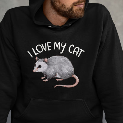 Cat Love Shirt, Funny Cat Lover Gift UnisexT-Shirt/Hoodie/Sweatshirt HLT00 - I Love My Cat Opossum T-Shirt, Men, Purple Heather, X-Large
