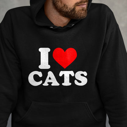 Cat Love Shirt, Funny Cat Lover Gift UnisexT-Shirt/Hoodie/Sweatshirt HLT00 - I Heart Cats - I Heart Cats I Love Cats T-Shirt